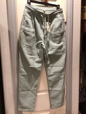 easel Sage Green Drawstring Joggers